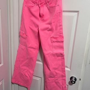 Neon coral/hot pink cargo flare